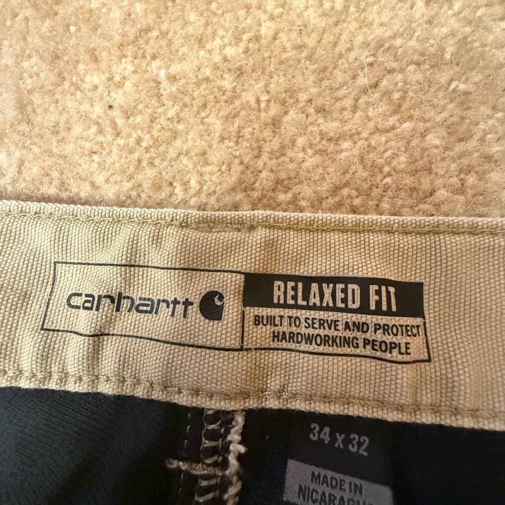 Carhartt Men's Khaki flannel lined pants BN 3342-M - Picture 6 of 7